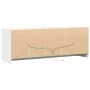 TV stand with LED lights, engineered wood, white, 139.5x34x50 cm by , TV Furniture - Ref: Foro24-852194, Price: 99,33 €, Disc...