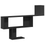 Engineered wood black wall shelf 100x15x70 cm by , Shelves and shelves - Ref: Foro24-853192, Price: 41,43 €, Discount: %