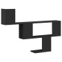 Engineered wood black wall shelf 100x15x70 cm by , Shelves and shelves - Ref: Foro24-853192, Price: 41,43 €, Discount: %