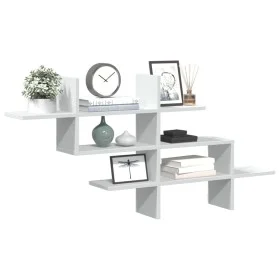 Wandregal aus weißem Ingenieurholz 124,5x18x60,5 cm von , Regale und Regale - Ref: Foro24-853263, Preis: 34,26 €, Rabatt: %