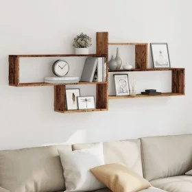 Aged engineered wood wall shelf 167.5x18x68 cm by , Shelves and shelves - Ref: Foro24-853324, Price: 45,53 €, Discount: %