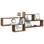 Aged engineered wood wall shelf 167.5x18x68 cm by , Shelves and shelves - Ref: Foro24-853324, Price: 45,53 €, Discount: %