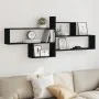 Engineered wood black wall shelf 167.5x18x68 cm by , Shelves and shelves - Ref: Foro24-853318, Price: 49,86 €, Discount: %