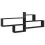 Engineered wood black wall shelf 167.5x18x68 cm by , Shelves and shelves - Ref: Foro24-853318, Price: 49,86 €, Discount: %