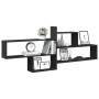 Engineered wood black wall shelf 167.5x18x68 cm by , Shelves and shelves - Ref: Foro24-853318, Price: 48,06 €, Discount: %