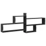 Engineered wood black wall shelf 167.5x18x68 cm by , Shelves and shelves - Ref: Foro24-853318, Price: 49,86 €, Discount: %
