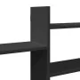 Engineered wood black wall shelf 167.5x18x68 cm by , Shelves and shelves - Ref: Foro24-853318, Price: 49,86 €, Discount: %