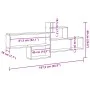 Engineered wood black wall shelf 167.5x18x68 cm by , Shelves and shelves - Ref: Foro24-853318, Price: 49,86 €, Discount: %