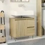 Badezimmerschrank aus Eichenholz-Sonoma-Sperrholz 65x33x60 cm. von , Badezimmermöbel - Ref: Foro24-849677, Preis: 67,40 €, Ra...