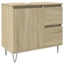 Armario de baño madera contrachapada roble Sonoma 65x33x60 cm de , Muebles de baño - Ref: Foro24-849677, Precio: 63,44 €, Des...