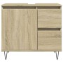 Armario de baño madera contrachapada roble Sonoma 65x33x60 cm de , Muebles de baño - Ref: Foro24-849677, Precio: 63,44 €, Des...