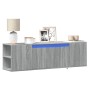 Mueble de TV de pared con luces LED gris Sonoma 135x31x39,5 cm de , Muebles TV - Ref: Foro24-852388, Precio: 86,62 €, Descuen...