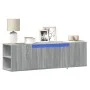 TV-Wandmöbel mit LED-Lichtern in Sonoma-Grau 135x31x39,5 cm. von , TV-Möbel - Ref: Foro24-852388, Preis: 82,98 €, Rabatt: %