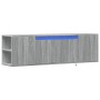 TV-Wandmöbel mit LED-Lichtern in Sonoma-Grau 135x31x39,5 cm. von , TV-Möbel - Ref: Foro24-852388, Preis: 84,12 €, Rabatt: %