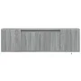 Wall-mounted TV stand with LED lights in Sonoma gray, 135x31x39.5 cm. by , TV Furniture - Ref: Foro24-852388, Price: 82,98 €,...