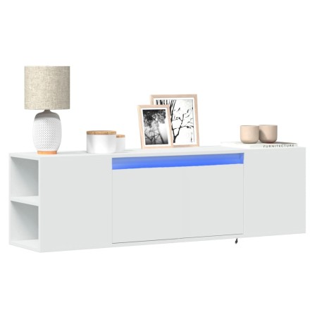 Wand-TV-Möbel mit LED-Lichtern in Weiß 135x31x39,5 cm von , TV-Möbel - Ref: Foro24-852383, Preis: 78,75 €, Rabatt: %