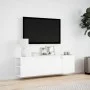 Wand-TV-Möbel mit LED-Lichtern in Weiß 135x31x39,5 cm von , TV-Möbel - Ref: Foro24-852383, Preis: 77,75 €, Rabatt: %