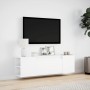 Wand-TV-Möbel mit LED-Lichtern in Weiß 135x31x39,5 cm von , TV-Möbel - Ref: Foro24-852383, Preis: 78,75 €, Rabatt: %