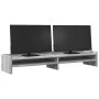 Wooden screen support, Sonoma gray engineering, 100x24x16 cm by , Computer bases and risers - Ref: Foro24-854729, Price: 34,6...