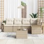 Conjunto de sofá de jardín 6 pcs 242.5 x 132.5 x 85 cm