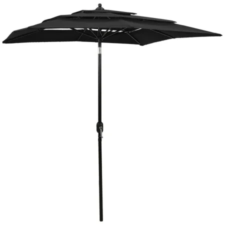 3-tier parasol with black aluminum pole 2x2 m by vidaXL, Umbrellas - Ref: Foro24-313850, Price: 59,23 €, Discount: %