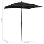 3-tier parasol with black aluminum pole 2x2 m by vidaXL, Umbrellas - Ref: Foro24-313850, Price: 59,23 €, Discount: %