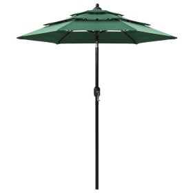 3-stöckiger Regenschirm mit grüner Aluminiumstange 2 m von vidaXL, Sonnenschirme - Ref: Foro24-313853, Preis: 61,53 €, Rabatt: %