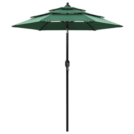 3-stöckiger Regenschirm mit grüner Aluminiumstange 2 m von vidaXL, Sonnenschirme - Ref: Foro24-313853, Preis: 59,51 €, Rabatt: %