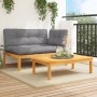 Set de sofás de palets de jardín y cojines 2 pzas madera acacia de , Sofás de exterior - Ref: Foro24-3324818, Precio: 290,74 ...