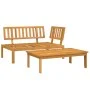 Garden pallet sofa set with 2 acacia wood cushions. by , Outdoor sofas - Ref: Foro24-3324818, Price: 285,20 €, Discount: %