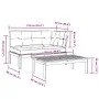 Garten-Palettensofa-Set mit 2 Teilen aus Akazienholz und Kissen. von , Outdoor-Sofas - Ref: Foro24-3324818, Preis: 285,96 €, ...