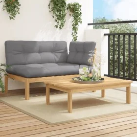 Garten-Palettensofa-Set mit 2 Teilen aus Akazienholz und Kissen. von , Outdoor-Sofas - Ref: Foro24-3324824, Preis: 278,97 €, ...
