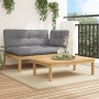 Set de sofás de palets de jardín y cojines 2 pzas madera acacia de , Sofás de exterior - Ref: Foro24-3324824, Precio: 283,15 €
