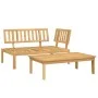 Garden pallet sofa set with 2 acacia wood cushions. by , Outdoor sofas - Ref: Foro24-3324824, Price: 278,97 €, Discount: %