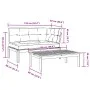 Garden pallet sofa set with 2 acacia wood cushions. by , Outdoor sofas - Ref: Foro24-3324824, Price: 278,97 €, Discount: %