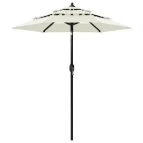 3-stufiger Sonnenschirm mit sandfarbenem Aluminiummast 2 m von vidaXL, Sonnenschirme - Ref: Foro24-313852, Preis: 62,71 €, Ra...