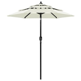 3-tier parasol with sand aluminum pole 2 m by vidaXL, Umbrellas - Ref: Foro24-313852, Price: 63,77 €, Discount: %