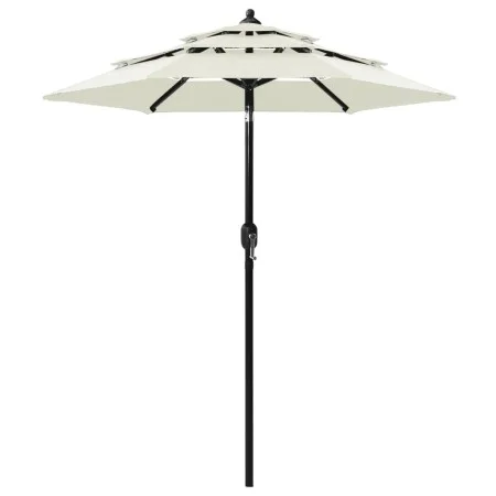 Sombrilla de 3 niveles con poste de aluminio arena 2 m de vidaXL, Sombrillas - Ref: Foro24-313852, Precio: 62,71 €, Descuento: %