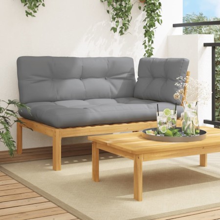 Ecksofa aus Paletten für den Garten mit Akazienholz-Kissen. von , Outdoor-Sofas - Ref: Foro24-3324788, Preis: 257,80 €, Rabat...