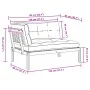 Corner garden pallet sofa with acacia wood cushions by , Outdoor sofas - Ref: Foro24-3324788, Price: 231,26 €, Discount: %