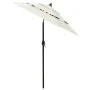 Sombrilla de 3 niveles con poste de aluminio arena 2 m de vidaXL, Sombrillas - Ref: Foro24-313852, Precio: 62,71 €, Descuento: %