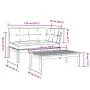 Garden pallet sofa set with 2 acacia wood cushions. by , Outdoor sofas - Ref: Foro24-3324819, Price: 267,81 €, Discount: %