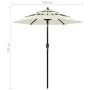 Sombrilla de 3 niveles con poste de aluminio arena 2 m de vidaXL, Sombrillas - Ref: Foro24-313852, Precio: 62,71 €, Descuento: %