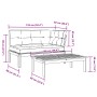 Garden pallet sofa set with 2 acacia wood cushions. by , Outdoor sofas - Ref: Foro24-3324825, Price: 263,11 €, Discount: %