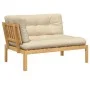 Corner garden pallet sofa with acacia wood cushions by , Outdoor sofas - Ref: Foro24-3324789, Price: 215,94 €, Discount: %