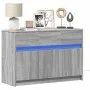 TV-Möbel mit LED-Beleuchtung aus grauem Sonoma-Ingenieurholz, 91x34x61 cm. von , TV-Möbel - Ref: Foro24-852185, Preis: 100,68...