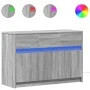 TV-Möbel mit LED-Beleuchtung aus grauem Sonoma-Ingenieurholz, 91x34x61 cm. von , TV-Möbel - Ref: Foro24-852185, Preis: 100,68...