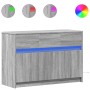 TV-Möbel mit LED-Beleuchtung aus grauem Sonoma-Ingenieurholz, 91x34x61 cm. von , TV-Möbel - Ref: Foro24-852185, Preis: 102,11...