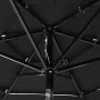 3-level black umbrella with a 2m aluminum pole by vidaXL, Umbrellas - Ref: Foro24-313858, Price: 47,44 €, Discount: %