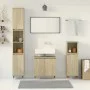 Set de muebles de baño 3 pzas madera contrachapada roble Sonoma by , Bathroom furniture - Ref: Foro24-3307673, Price: 173,50 ...